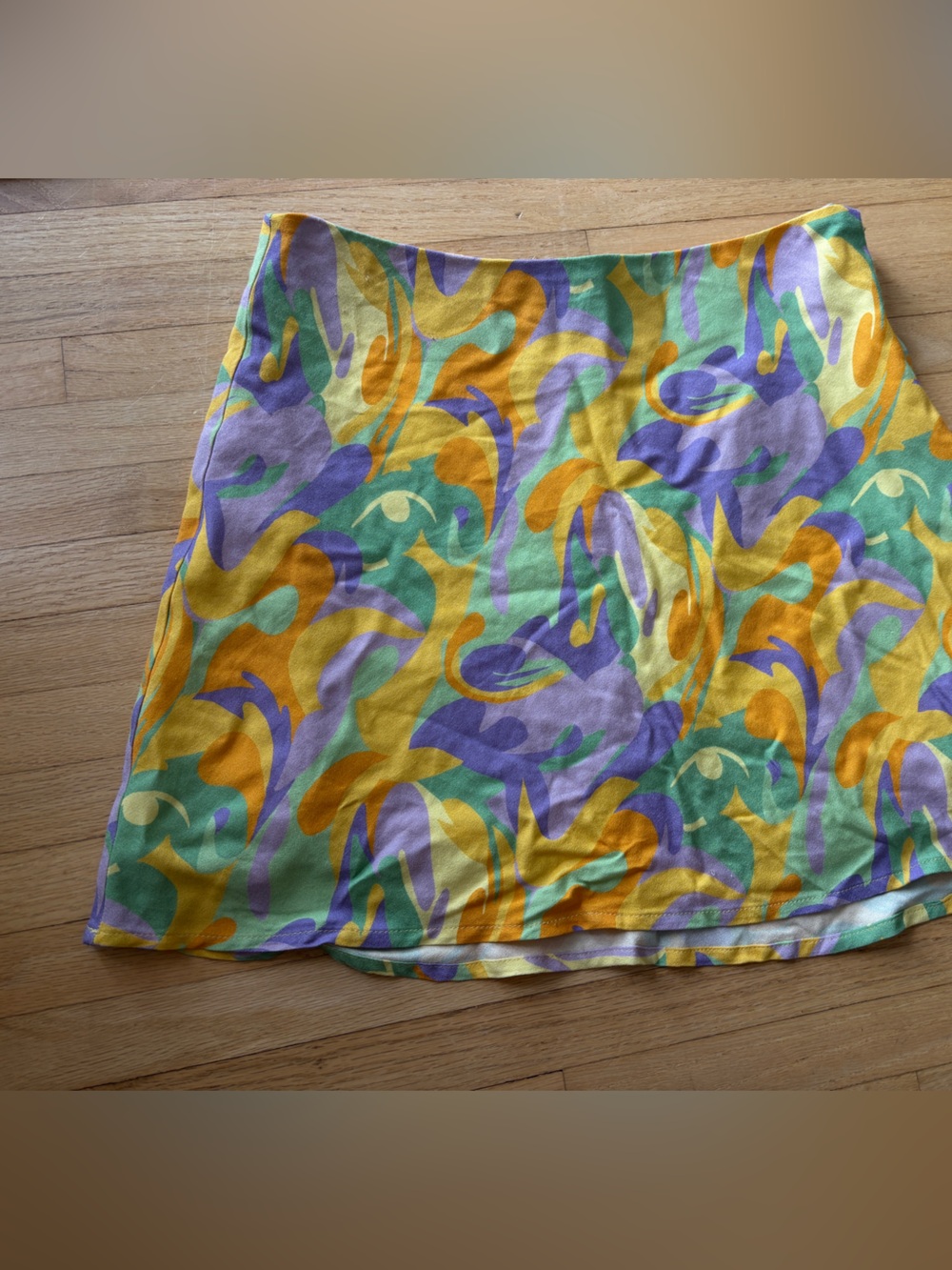 Patterned Mini Skirt
